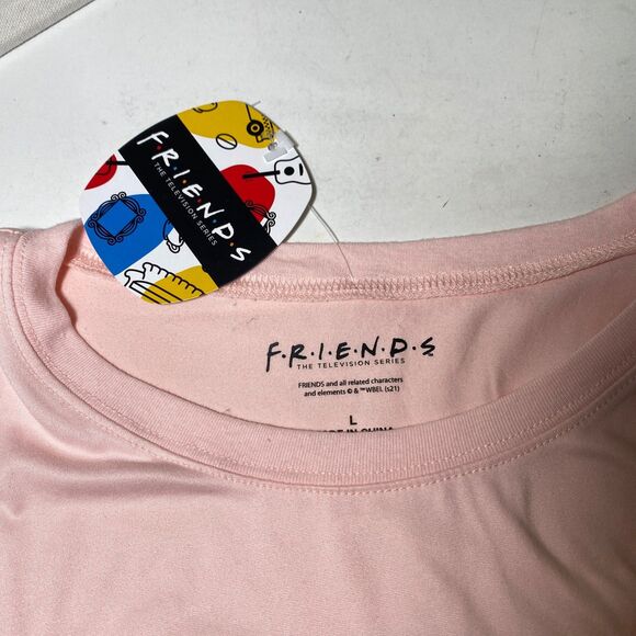 FRIENDS TV Show P.Jammy Whimsey 2-pc PJ Set Pink Tie Dye Fleece Spandex NWT Lg - Picture 3 of 16